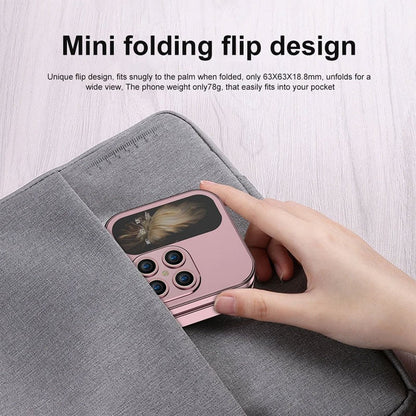 i17 PRO Mini Flip Mobile Phone- 5G Phone. (1 Year Manufacture Warranty)