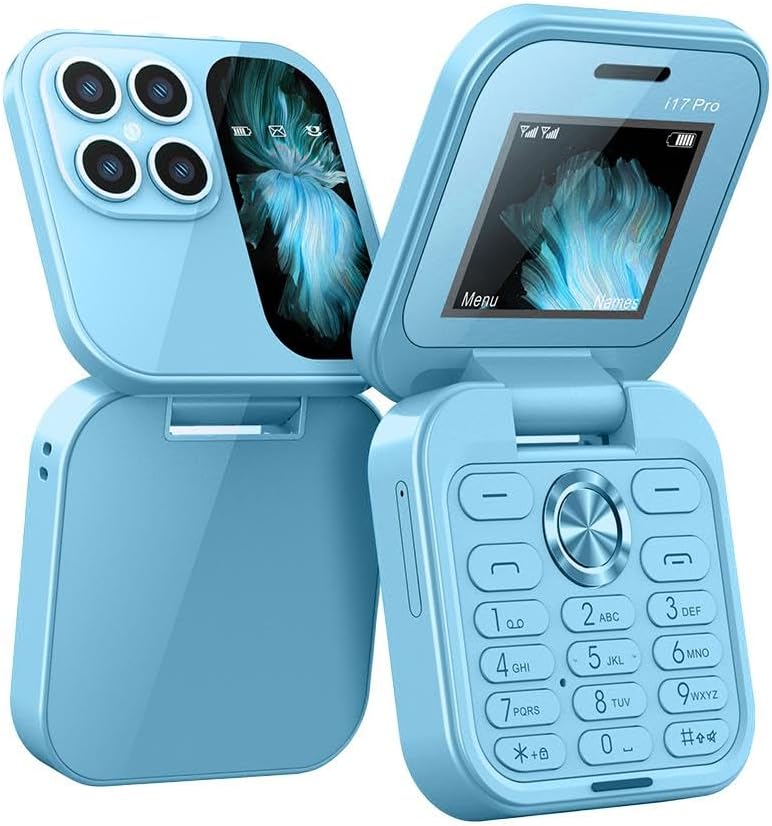 i17 PRO Mini Flip Mobile Phone- 5G Phone. (1 Year Manufacture Warranty)