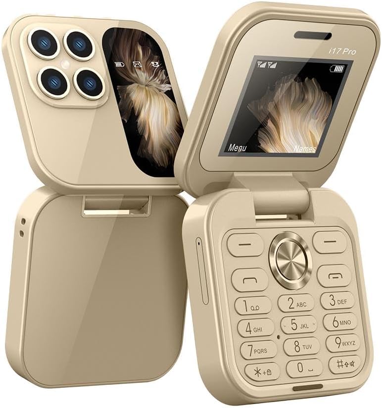 i17 PRO Mini Flip Mobile Phone- 5G Phone. (1 Year Manufacture Warranty)