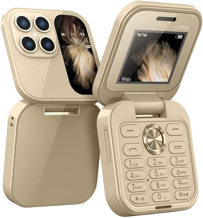 i17 PRO Mini Flip Mobile Phone- 5G Phone. (1 Year Manufacture Warranty)