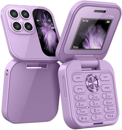 i17 PRO Mini Flip Mobile Phone- 5G Phone. (1 Year Manufacture Warranty)
